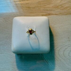 10 carat gold garnet ring